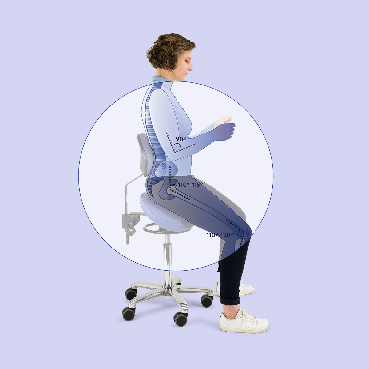 Healthy Sitting Posture Saddle Chair